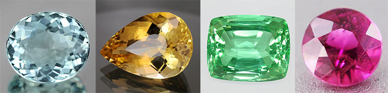 Beryl. Gem. Faceted beryl