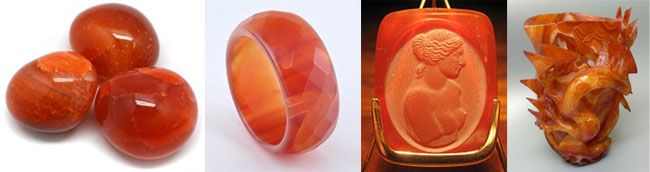 Carnelian. Gemstone. Carnelian stones, carnelian ring, gem and goblet
