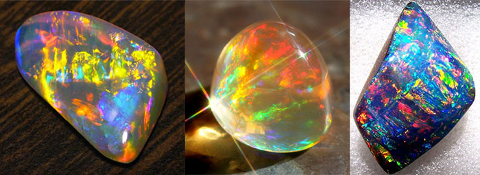 Opal. Gemstone. Opal stones
