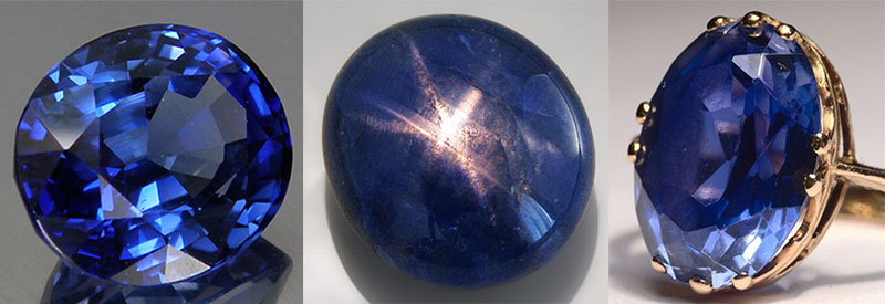 Sapphire. Gemstone. Cut sapphire, star sapphire, sapphire ring